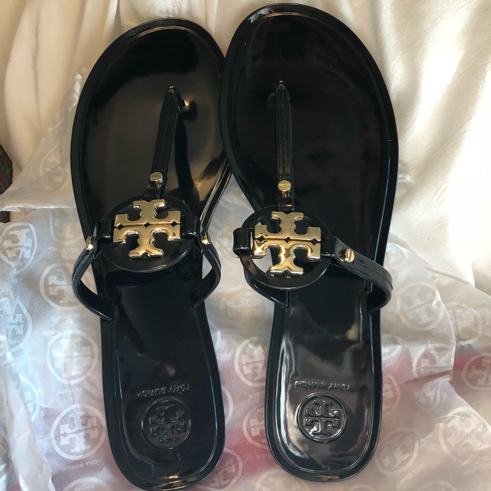 Brand new black Tory Burch sandals. Never worn.